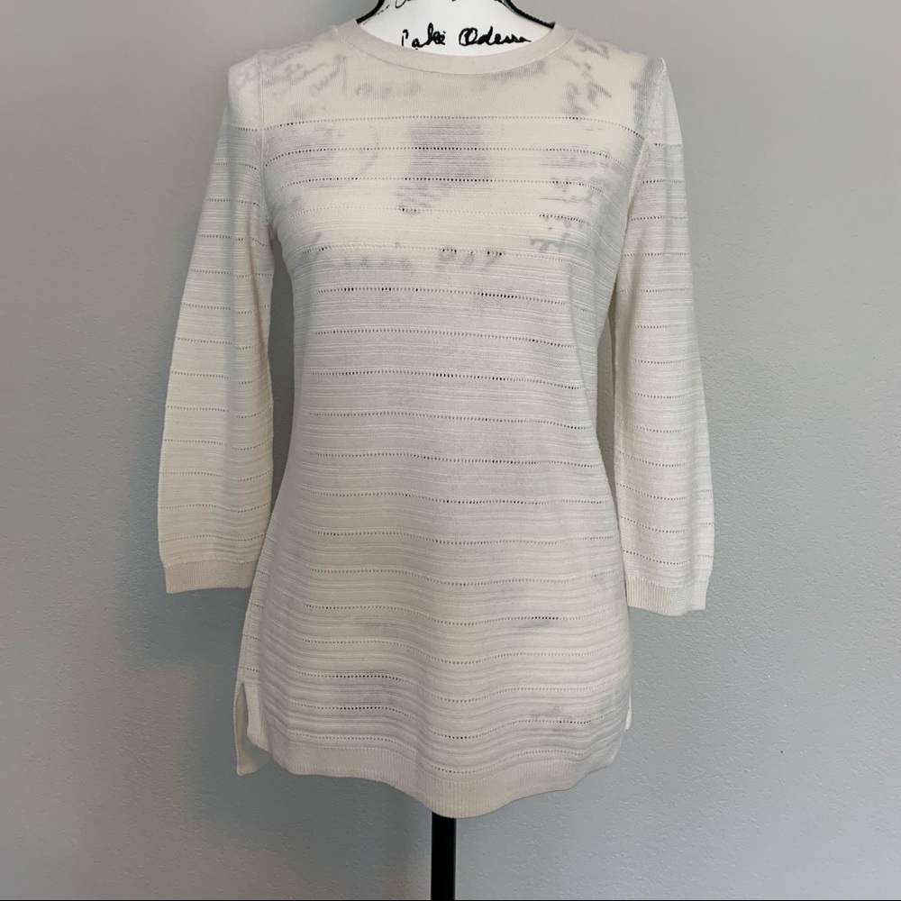 Talbots cream knit tunic